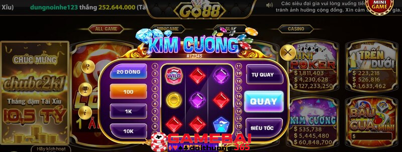 Game đổi thưởng kim cương trực tuyến tại Go88 trò chơi hot nhất năm 2023