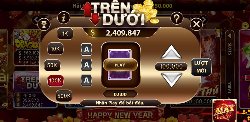 Điểm đặc biệt game đổi thưởng trên dưới tại Hit Club với May Club